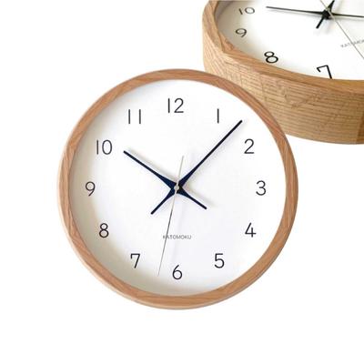 KATOMOKU muku hodiny 13 dubové nástěnné hodiny plynulá vteřinová ručička průměr km-104OARC 30,6 cm (rádiové hodiny)