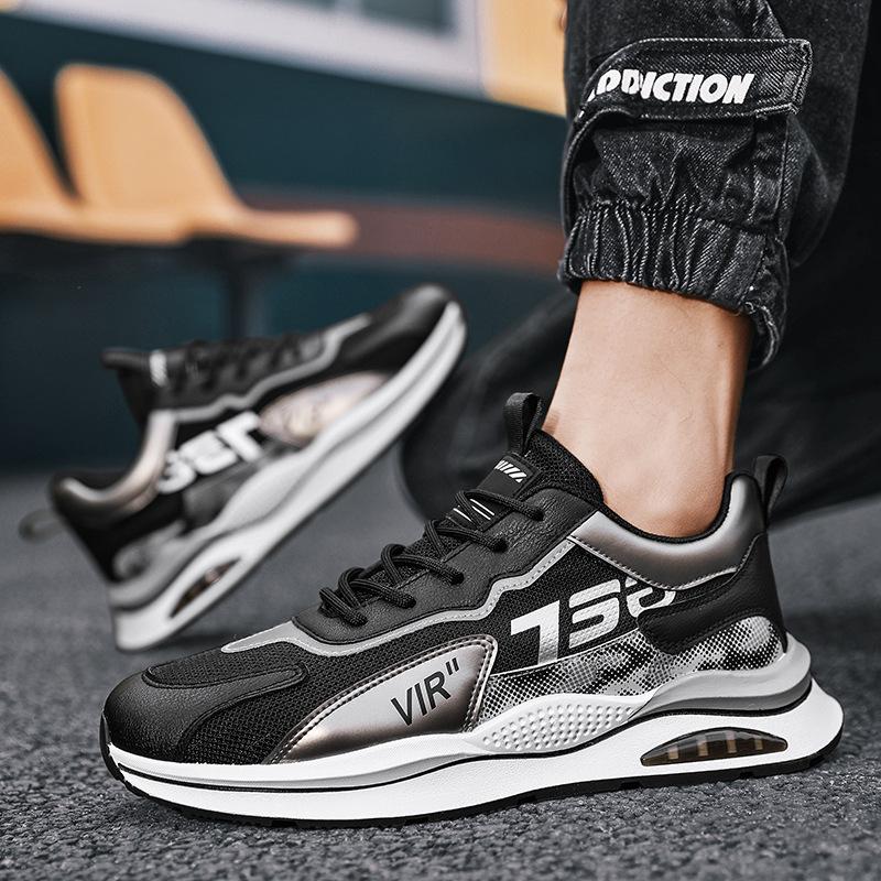 2025 New Men's Mesh Sneakers, Four-season Trendy Shoes, Casual Dad Shoes, Korean Version of Student Durable Running Shoes