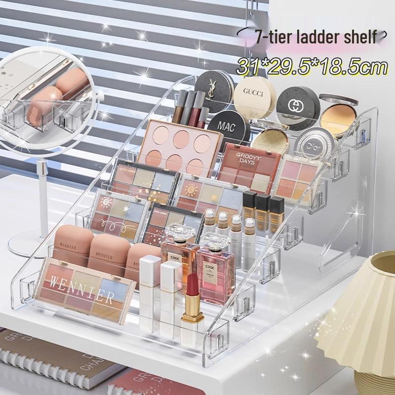 Mehrschichtiger transparenter Kosmetik-Organizer für Nagellack, Lidschatten & mehr