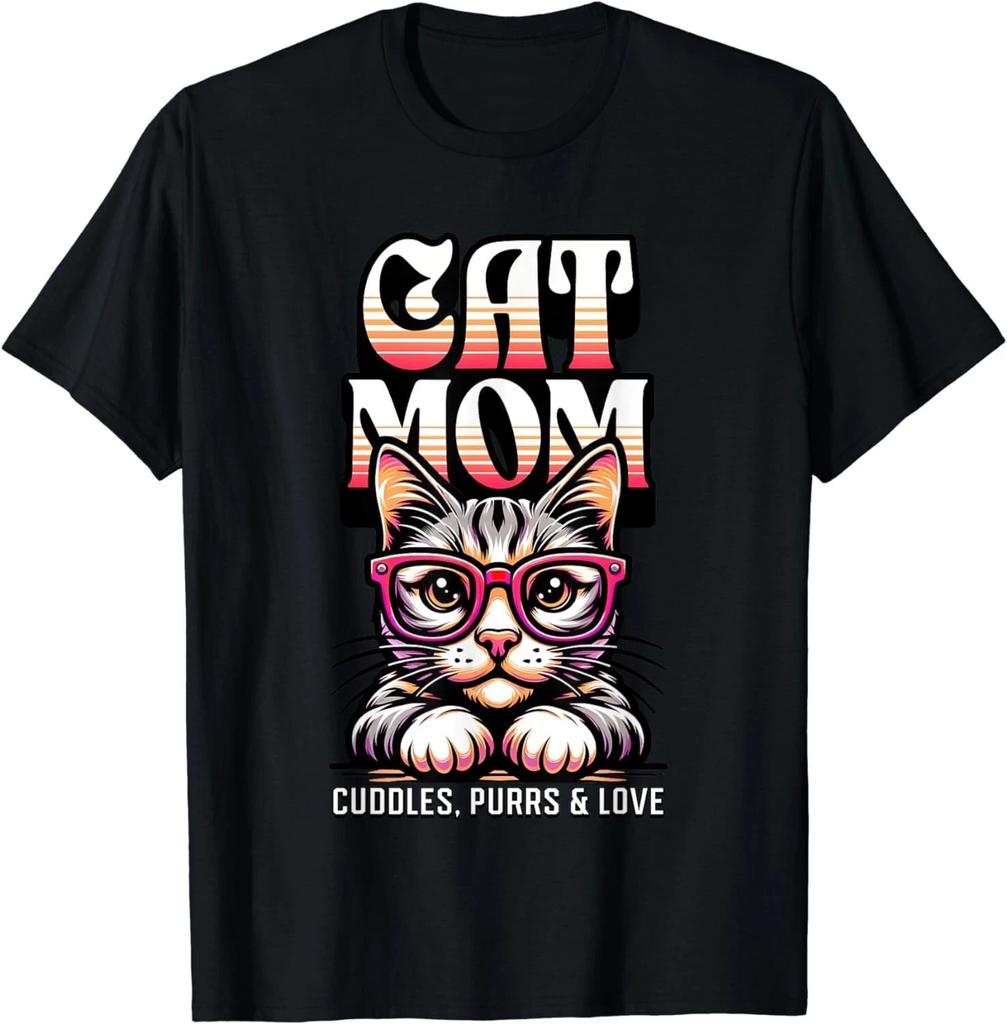 Funny Cat Mom Best Cat Mom Ever Coolest Cat Mama Graphic Gift Unisex T-Shirt