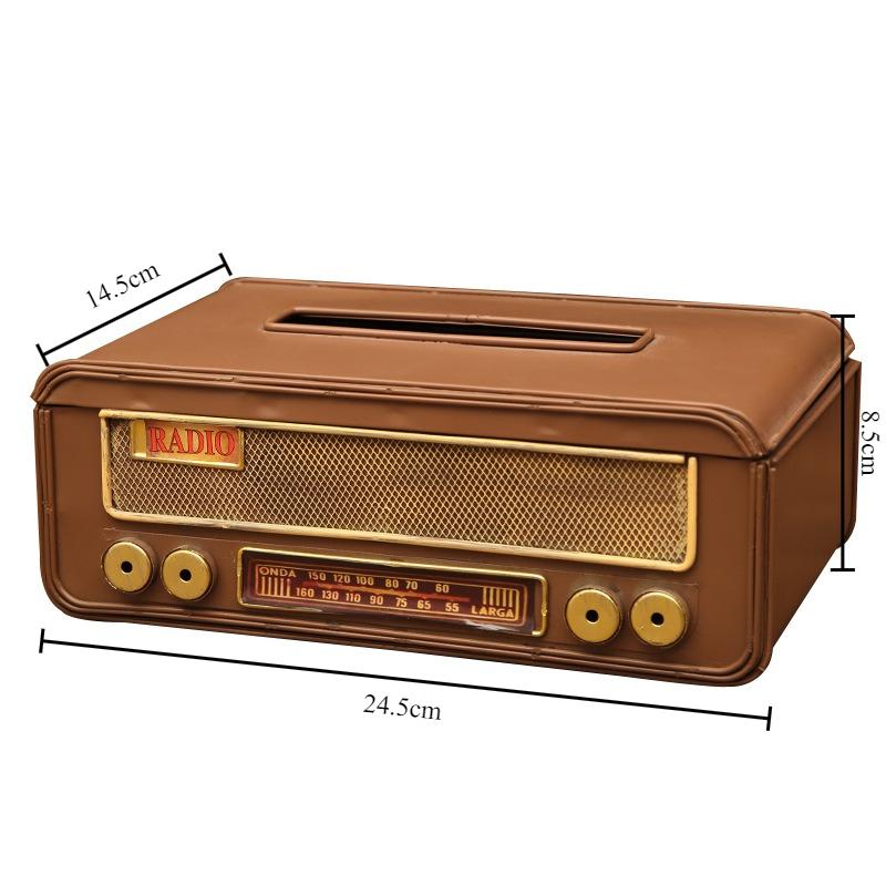 Creative Radio Tissue Box Living Room Desktop Retro Tissue Case Kitchen Napkin Storage Box Bathroom Luxury Toilet Paper Case