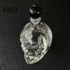 Whiskey Bottle with Stopper Skull Decanter, 500ml Gothic Glass Stopper, Halloween Spirit Dispenser for Home Bar, Creepy Liquor Decanter