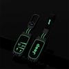 Pour Jeep Alliage de Zinc Silicone Housse de Clé Intelligente de Voiture Pour Jeep Renegade Wrangler Patriot Grand Cherokee WK2 KL Compass Libert