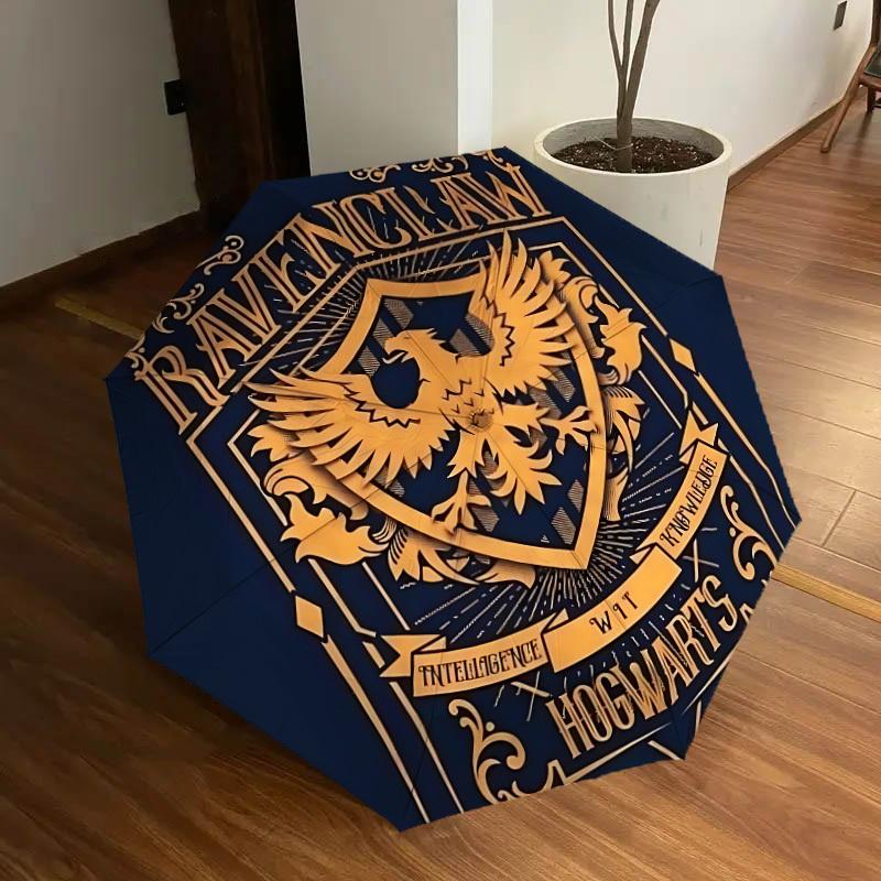 

1pc Ravenclaw Crest Automatic Umbrella | Portable Foldable 8-Rib Manual Open, Casual Accessory, Durable Canopy yy250905047