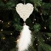 Christmas Tree Pendants White Feather Snowflake Angel Bell Hanging Ornament New Year Party Window Wall Christmas Decoration