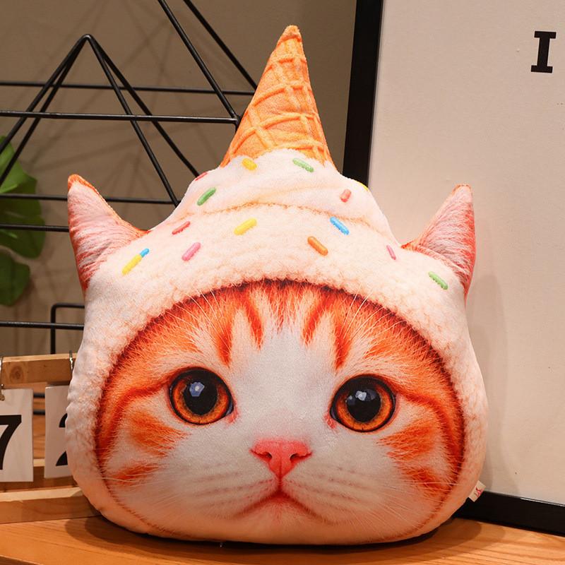 Cat Fan Cute 3d Plush Cat Pillow Soft Sofa Cushion Gift For Girls