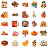 50 Thanksgiving Graffiti Stickers Turkey Apple Pie Fall Harvest Holiday Celebration Decorative Luggage Stickers