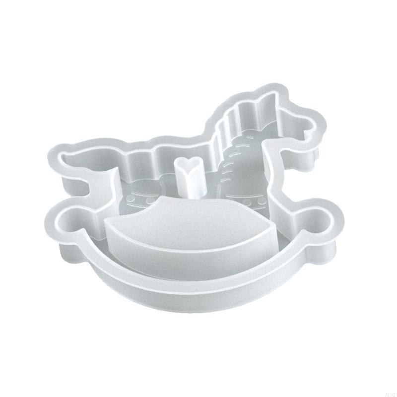 Christmas Molds Silicone Reindeer Rocking Horse Star Angel Boy For DIY Holiday Decorations Crafting A0KF