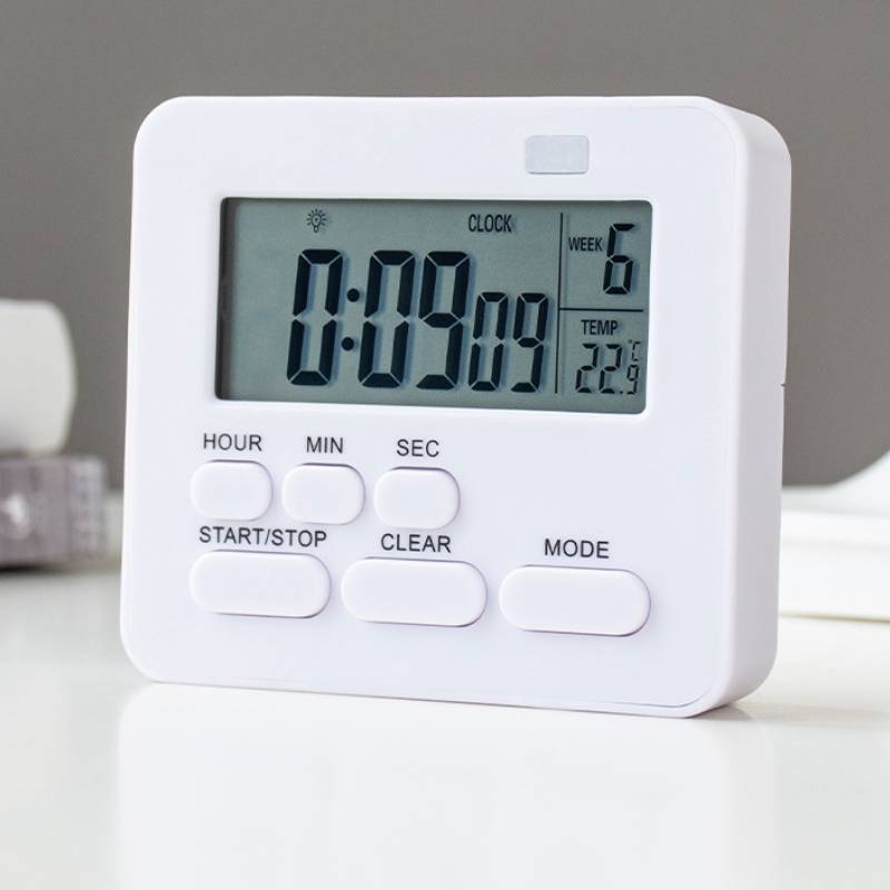 Multifunction Silent Timer With Magnetic Mount For Students And Kitchen Use