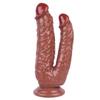 Double Dildos Female Masturbation Double Penetration Both Vagina and Anus Big Penis with Suction Cup Sex Toy Strap On Two Dildo