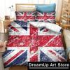 New 3D Print Britain United Kingdom Flag Bedding Set Double Twin King Duvet Cover Comforter Pillowcase Boys Girls Adults Bedroom