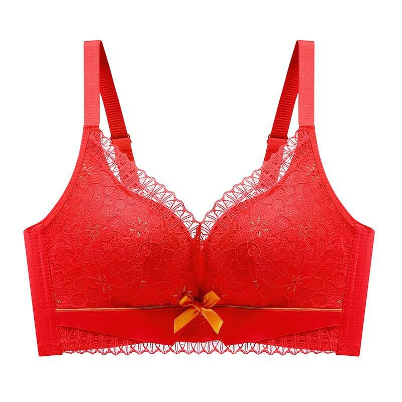 Push-up Small Chest Sexy Lace Adjustable Shape No Ring Underwear Anti-sagging Comfortable Beautiful Back Bra Set