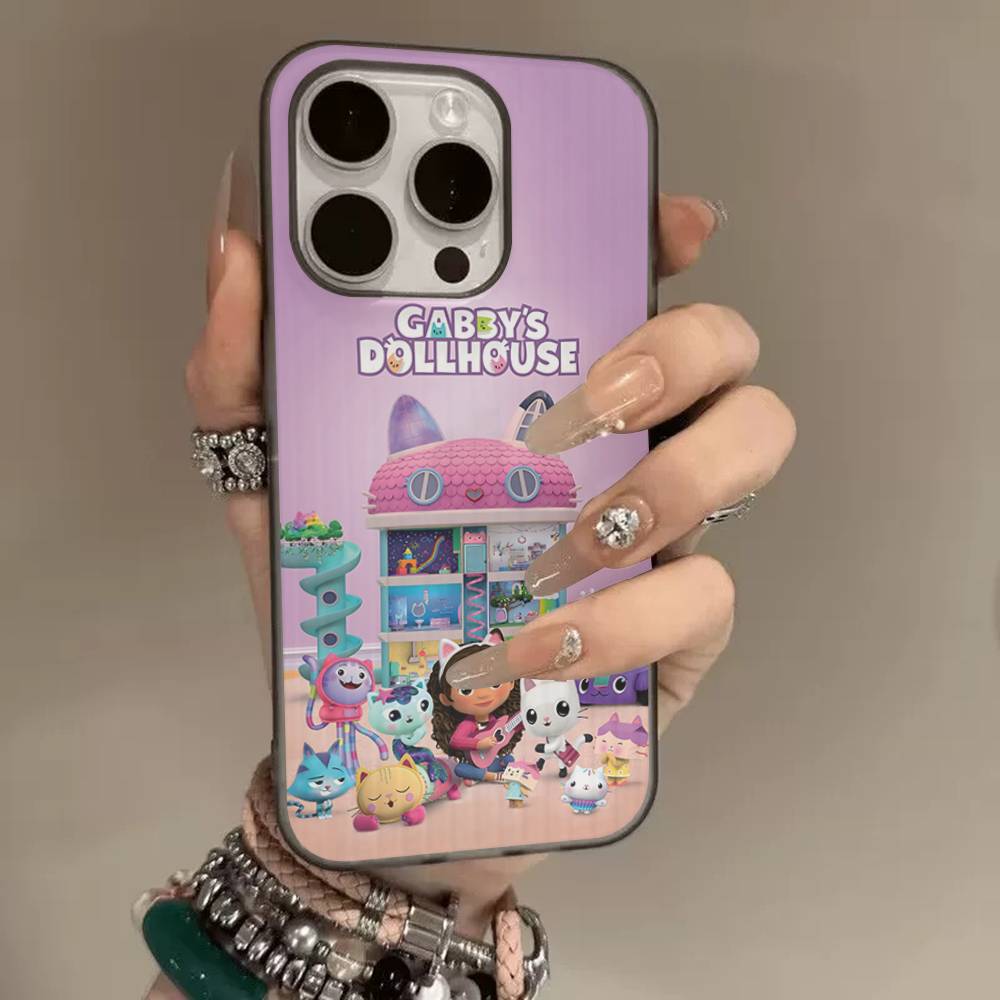 Cute G-Gabbys D-Dollhouses Soft Corrugated Phone Case For IPhone 11 12 13 14 15 16 17 Pro Max Plus Pro Shockproof Cover