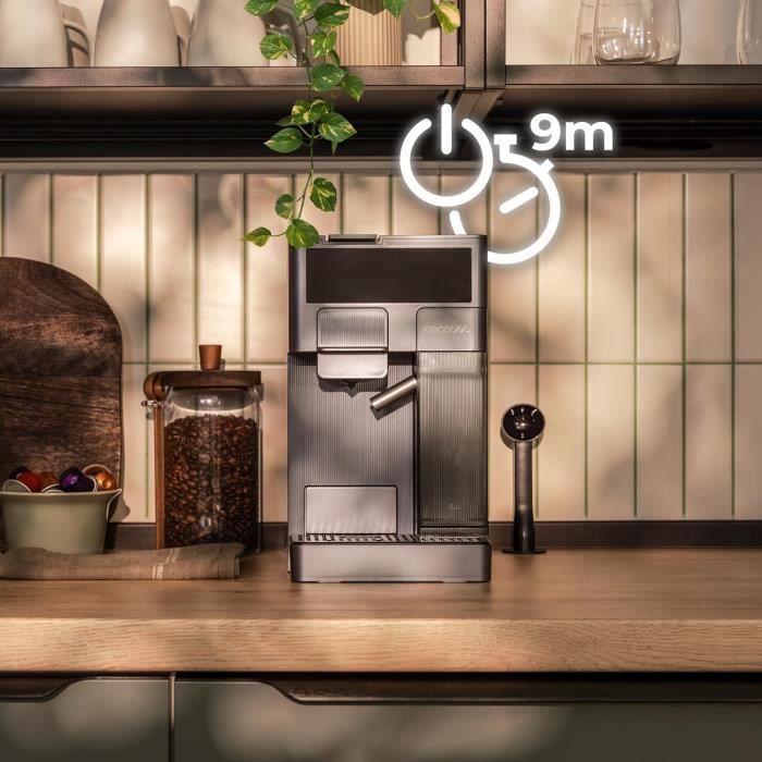 Cafetière - CECOTEC - FreeStyle Latte T - 1350W - 1,6L - 20 bars - Compatible Nespresso/Dolce Gusto