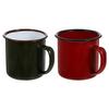2Pcs Enamel Tea Mugs Retro Drinking Cups Heat Resistant Rustproof Mugs for Home Cafe Kitchen Storage Practical Tea Cups