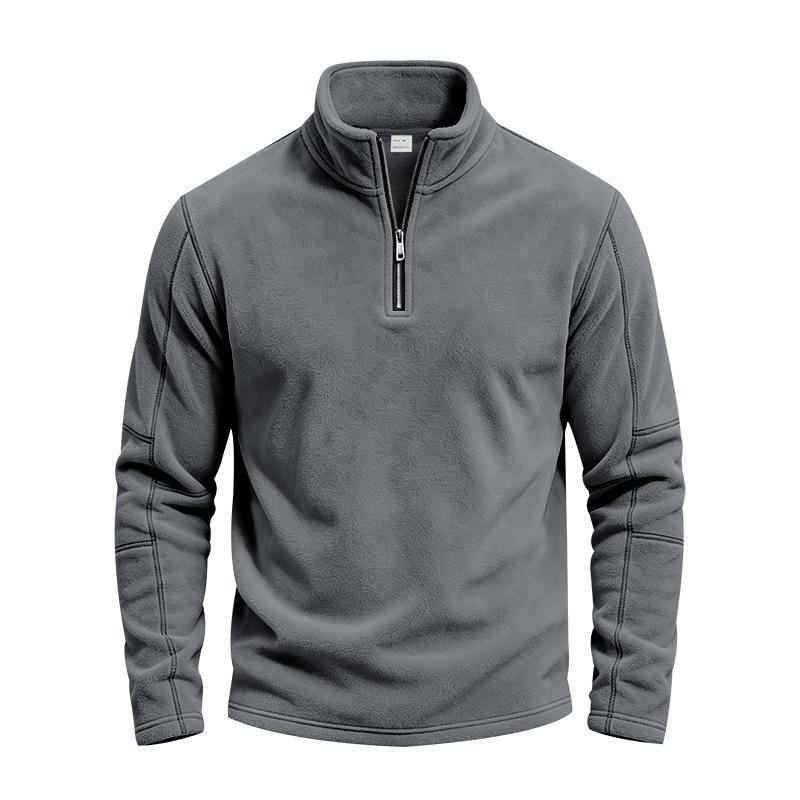 Men Zipper Sweatshirts Quarter Zip Pullover Half Zipper Hoodie Men Gym Man Autumn Solid Men's Sweatshirt Coat