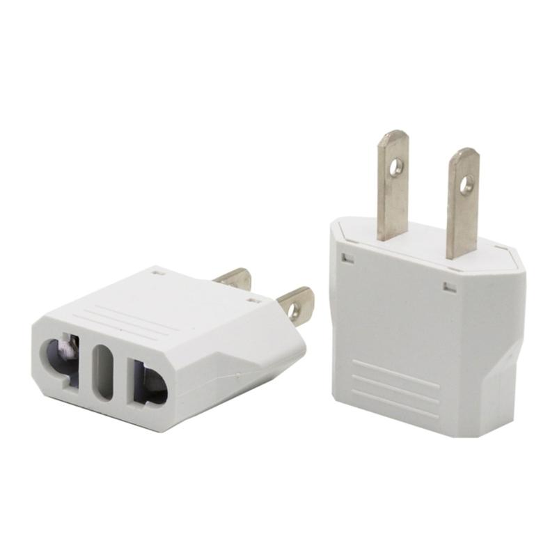 Portable Travel Plug Adaptor US To EU Plug Adapter Standard America Flat 2pin To European Round 2pin Socket Converter