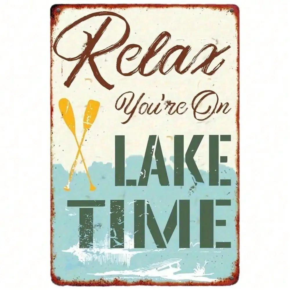 Metal Wall Art Decorative Panel 20x30cm Tin Painting Home Decor