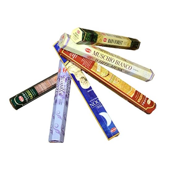 HEM Indian Incense 6-Variety Assorted Set, 6 Boxes