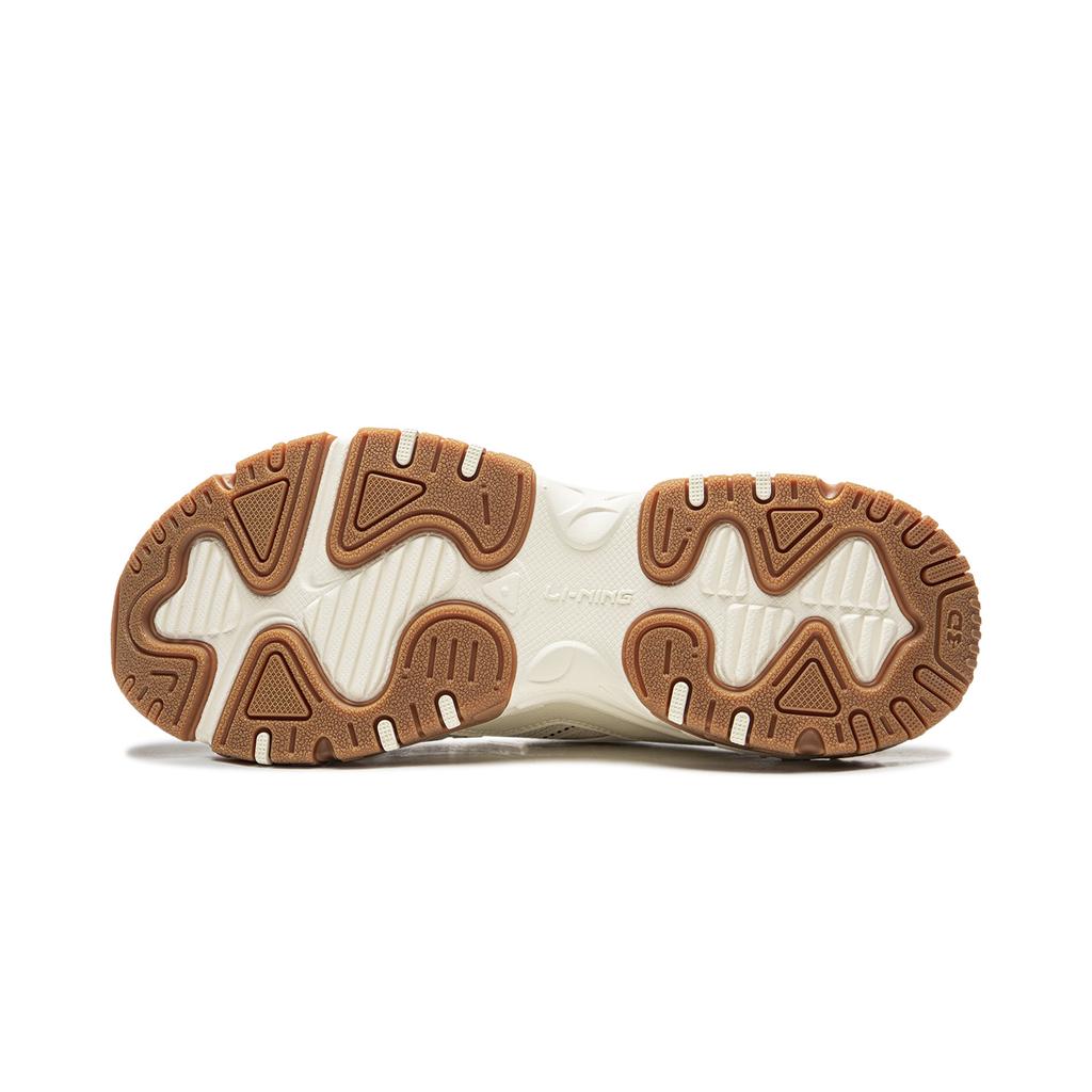 Li Ning Brown Sugar Cushioning Slip Resistant Abrasion Resistant Support Low top Casual Shoes Men's Ecru AGCW097-3