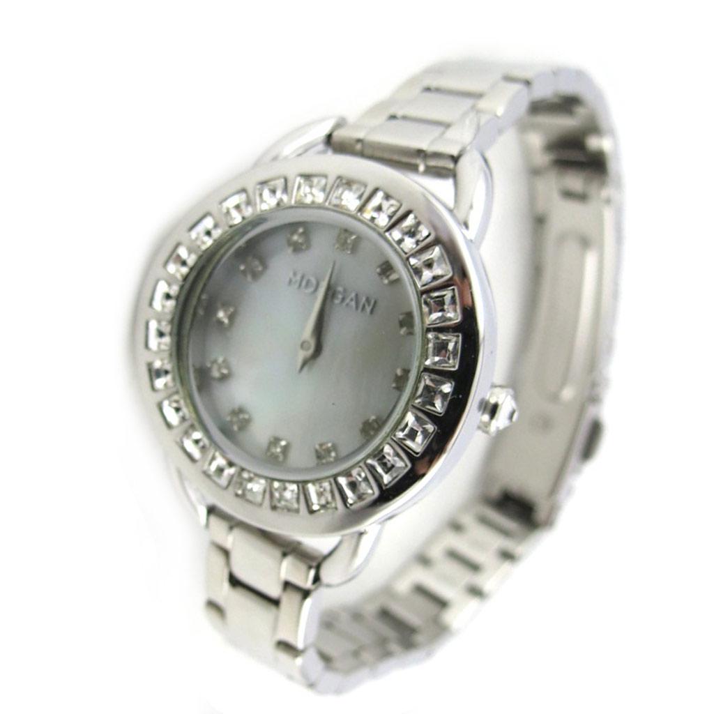 Morgan [N2419] - Montre créateur 'Morgan' blanc argenté (Diamonds)