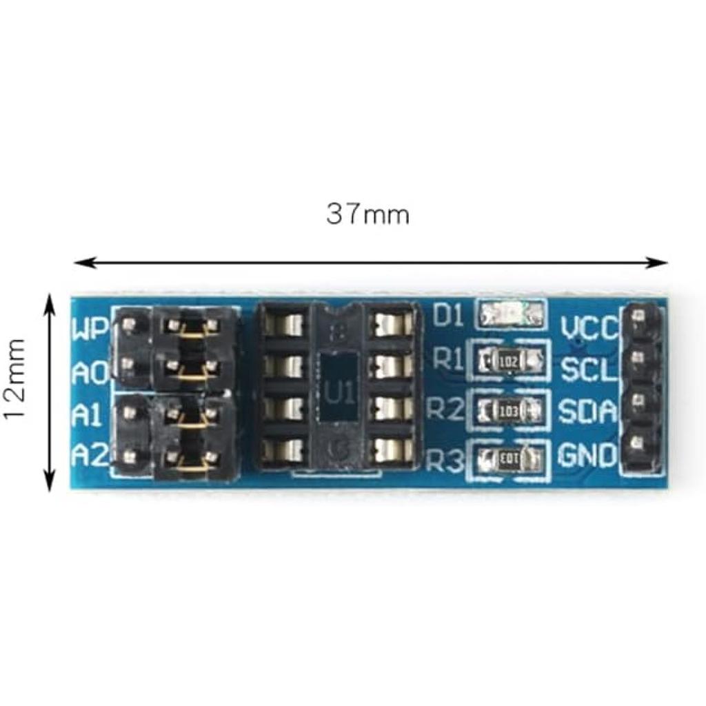 10Pcs AT24CXX EEPROM Memory Module I2C Interface 8 Pin Memory Modules PCB Excluding Chips Board Pull Up Resistor Board