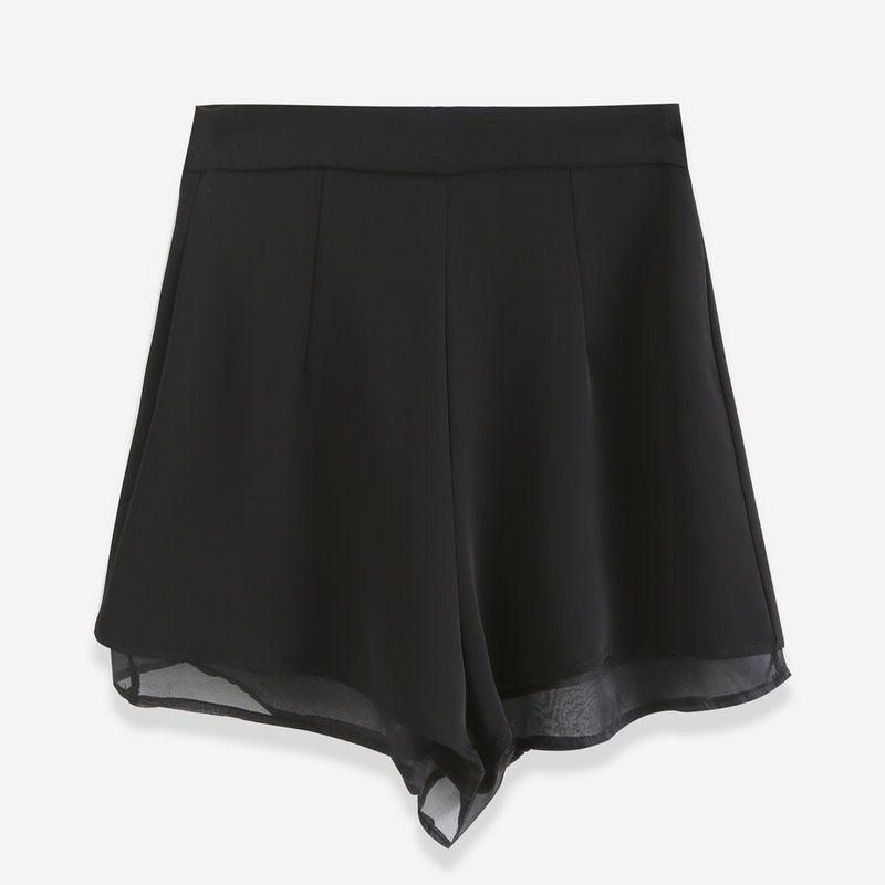 

Aozhi Puff Sleeve Pearl Buckle Shirt Outfit Lace Pants S