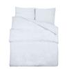 Housse de couette - Blanc - Microfibre - 260x240 cm - Standard 100 OEKO-TEX - 2 taies d'oreiller