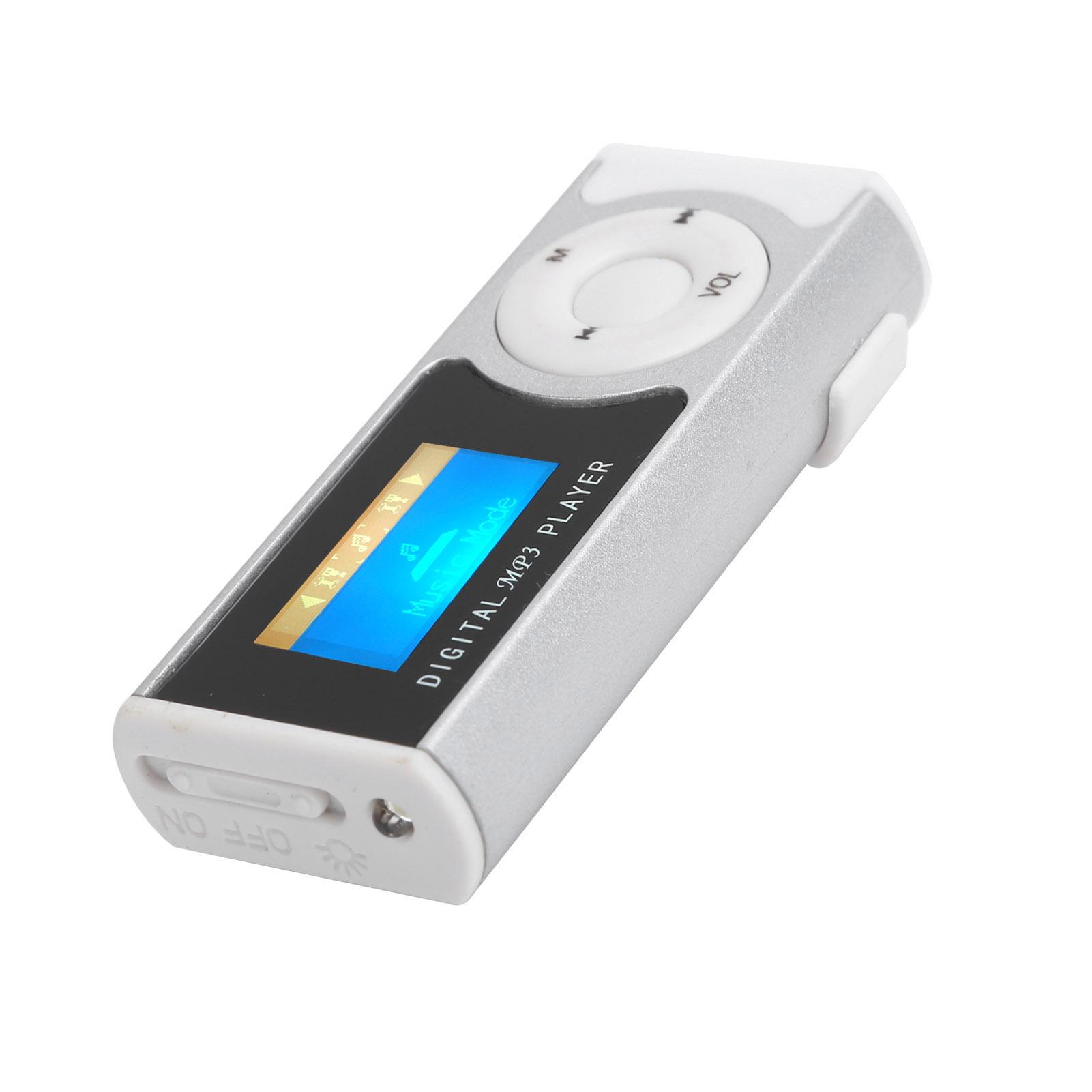 

Portable Sports MP3 Flashlight BackClip LCD Screen Music Media Player(Silver )