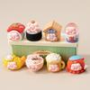 8pcs Kawaii Cartoon Pig Doll Miniatures Ornament DIY Resin Mini Figures Crafts 3D 8Pcs/Set Desktop Statue Pendant Accessories