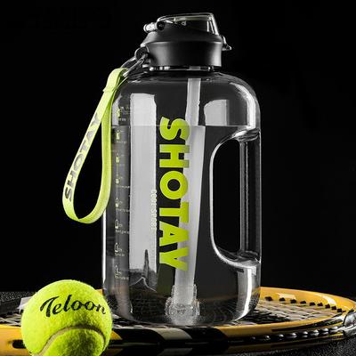WTEMPO Large Capacity Sport Water Bottles Men's and Women's Outdoor Fitness Water Cup Portable with Lifting Rope Sports Plastic Water Cup with Straw