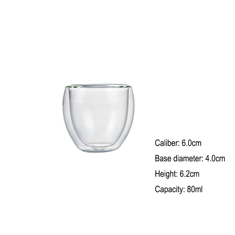 

2 шт. Прозрачные кофейные кружки из стекла с двойными стенками, Прочные стеклянные кофейные кружки, Изолированный термостакан с двойными стенками, Стакан для хайбола 301-400ml