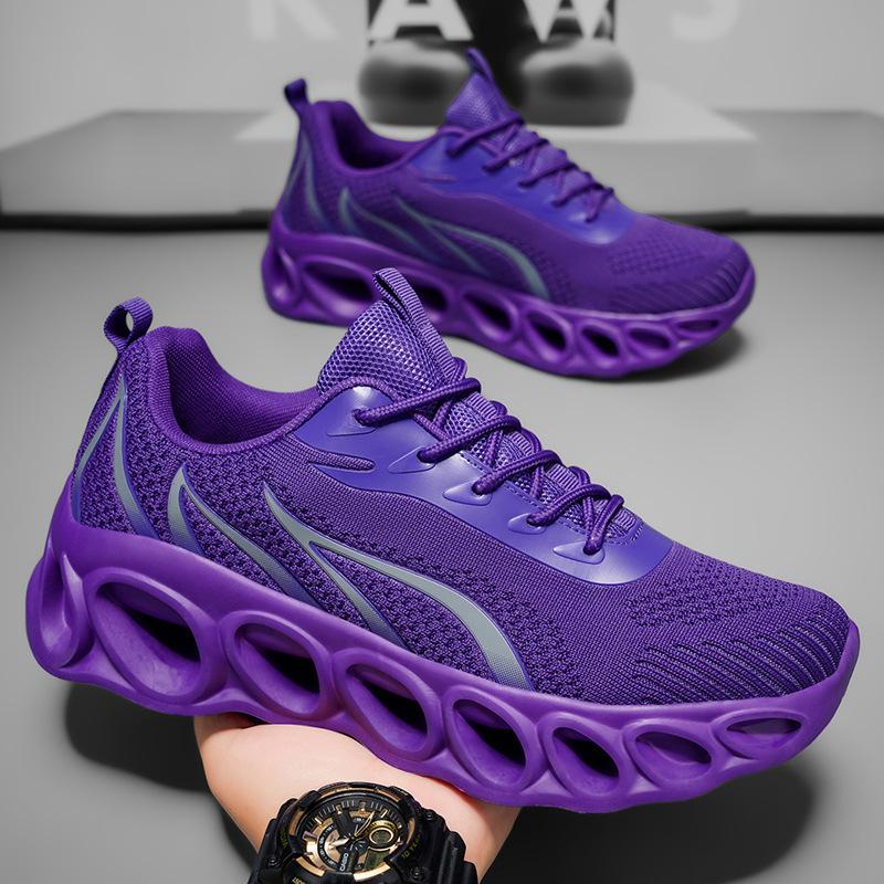 

Сетчатые парные летние новые повседневные молодежные уличные спортивные дышащие универсальные мужские туфли 48 фиолетовый