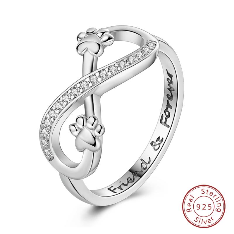 925 Silver Heart Shaped Infinite Minimalist Rings Hollow Celtic Knot Rings For Women Elegant Engagement Wedding Jewelry