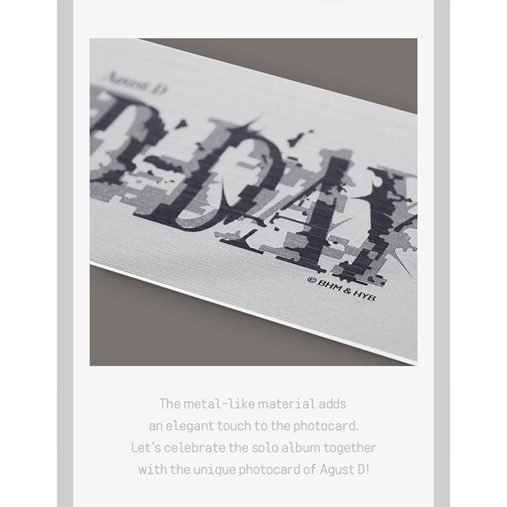 SUGA - Metallic Photo Card (Agust D D-DAY)