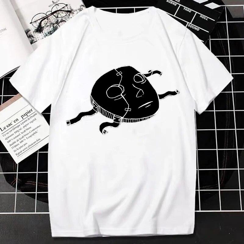 Tričko Sally Face Horror Game Print Tričko Kawaii Harajuku Anime Oblečení Ženy Unisex Móda Ležérní Tričko Hiphop Gothic Streetwear