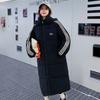 2025 new winter Korean version of loose mid-length down padded jacket, women's thickened padded jacket, over-the-knee cotton jacket, bread jacket