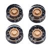 4PCS Electric Guitar Bass Knobs Potentiometer Knob Caps for Volume Tone Control Musical Instrument Parts Yellow Black