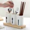 Kitchen Storage Holder Chopstick Rack Multifunctional Household Tableware Spoon Fork Drain Box Oak High-grade Organizer Rack