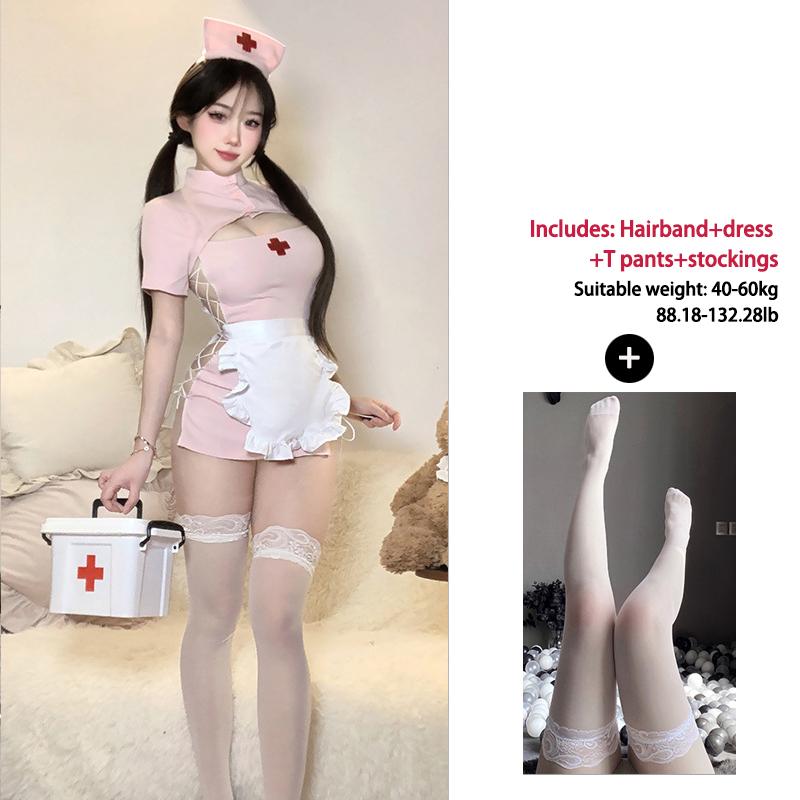 Women Sexy Lingerie Erotic Nurse Cosplay Nurse Dress Underwear Miniskirt Uniform Temptation Costume Babydoll Erotic Role Play