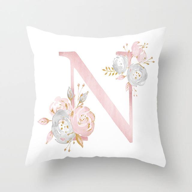 26 Letters Cushion Cover Letter Home Decorative Pillowcase Polyester Throw Pillow Case Cushion Cover For Sofa Almohada Hot Zt25