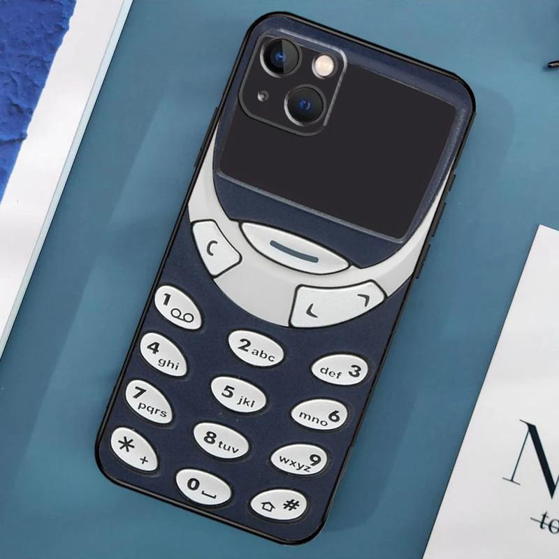Retro Mobile Pattern Phone Case For iPhone 17 16 15 11 12 14 13 Pro Max Mini X XS XR 7 Plus 16E Air Shockproof Silicone Cover