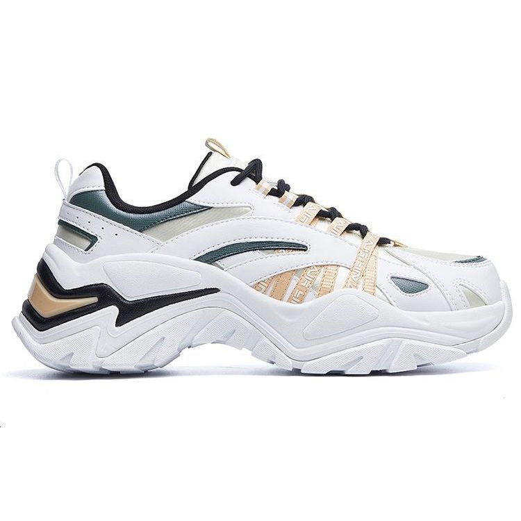 Fila Fisherman Sports Comfortable Low-Top Dad Shoes Women Sneaker White Black Orange F12W044115FDW