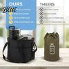 Front Pocket Drink Bag Family Size 4-Compartment with Adjustable Strap Multiple Tumbler Carrier Caddy
