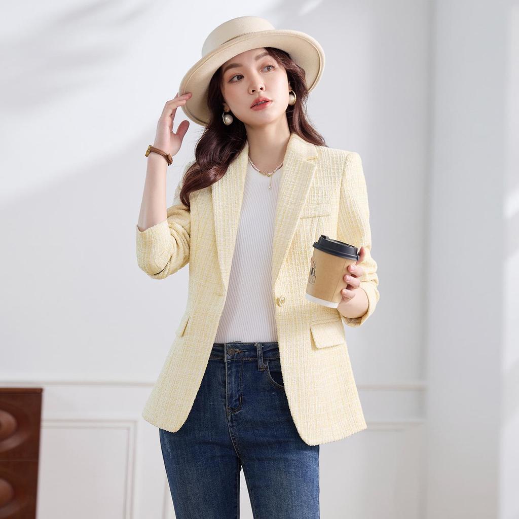 2026 Spring Pink Suit: High-End Casual Slimming Jacket for a Fresh, Trendy Look