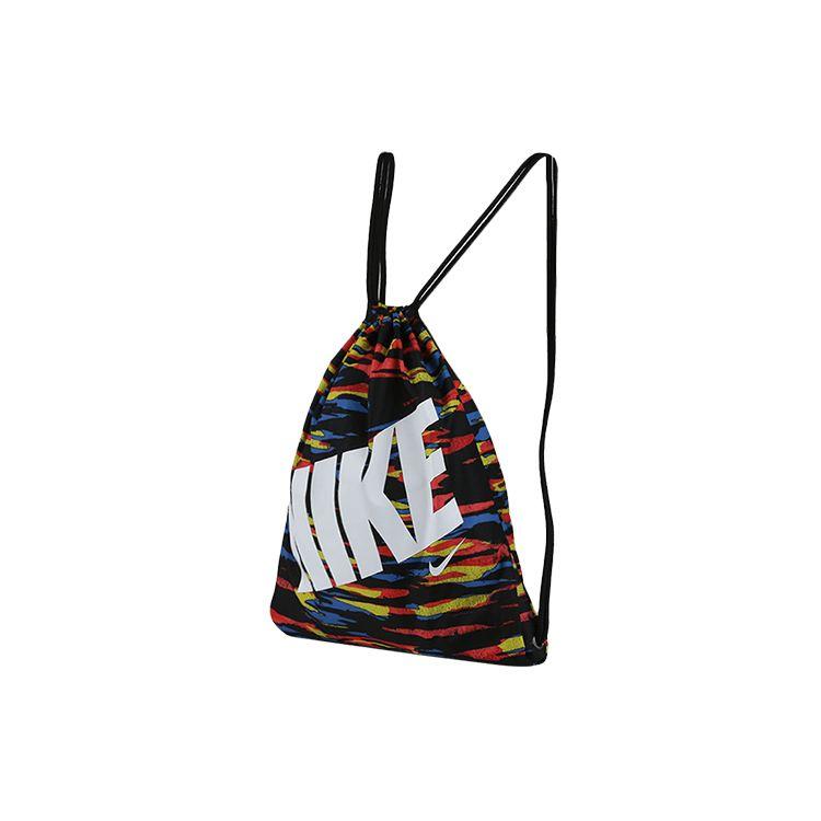 Nike Basketball Fitness Drawstring Polyester Backpack Unisex Backpacks Black BA6190-011 Black Print