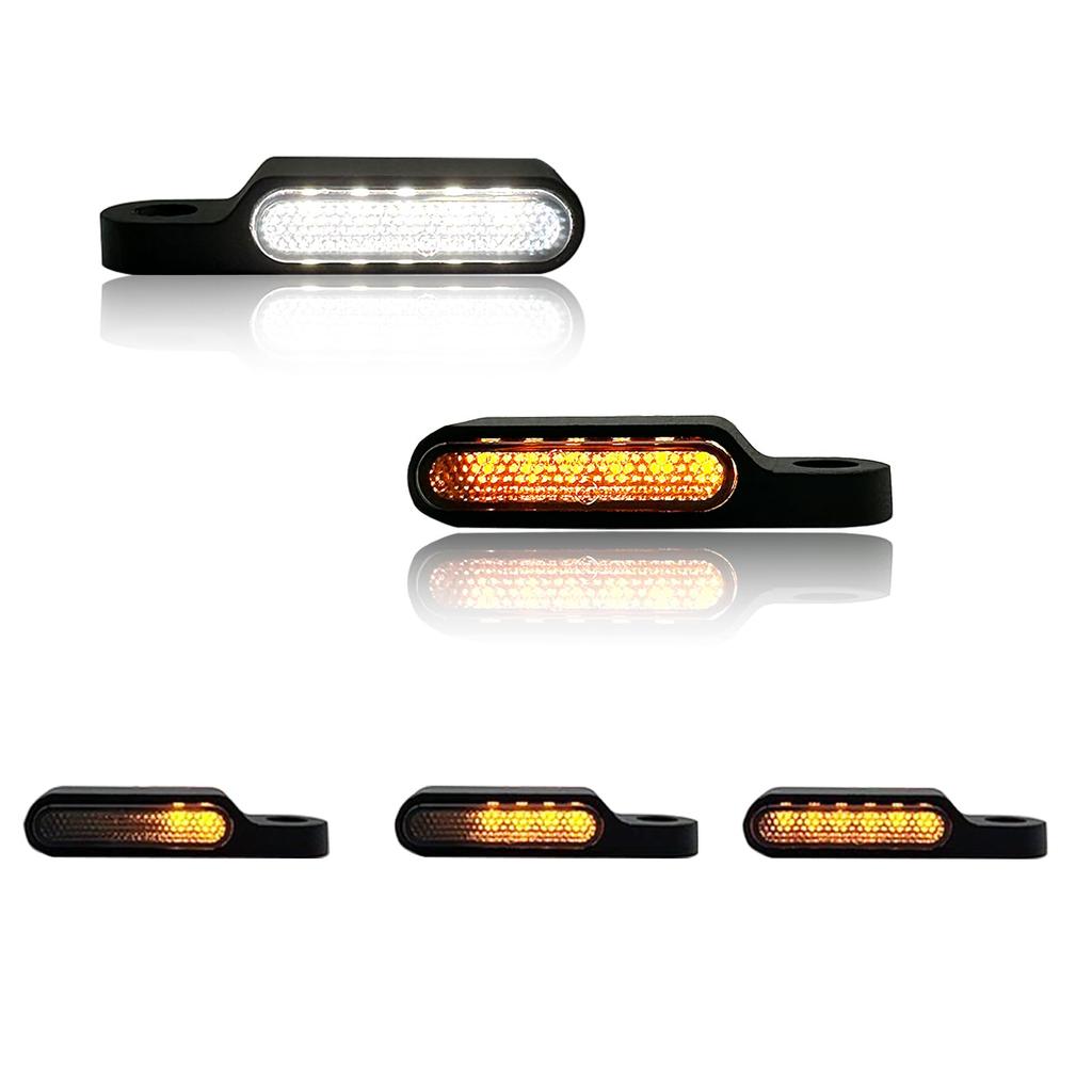 KSHOSIYOK LED Turn Signals for Mini Universal Position Light Motorcycles, Handlebar, Flowing, Sequential, Ultra-Small, Micro, E-Mark, Waterproof, M8,