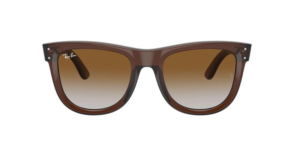 Ray-Ban Sunglasses RBR0502S WAYFARER REVERSE Transparent Brown Clear Gradient Brown Lens Low Bridge Fit Regular Imports