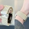 Music bear nylon woven magnetic strap for Apple S11 watch applewatchs1098SE cute wristband