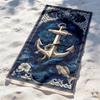 1pc Anchor Floral Wave Print Beach Towel, Soft Lightweight & Durable. Perfect for Beach, Travel, Swimming and Outdoor Summer Use